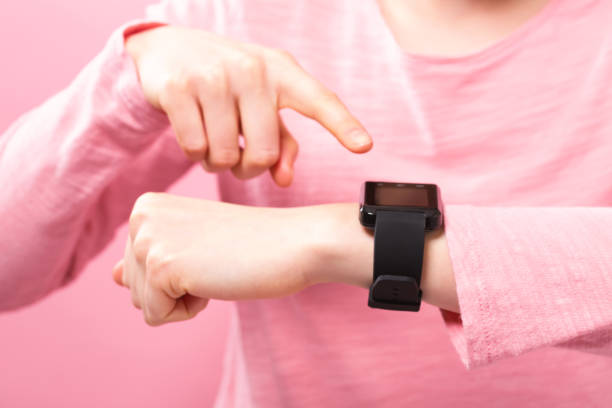 istock Young woman with a smart watch 1070154254