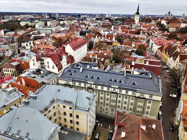 istock Panoramic view over the old town of Tallinn 1070156232
