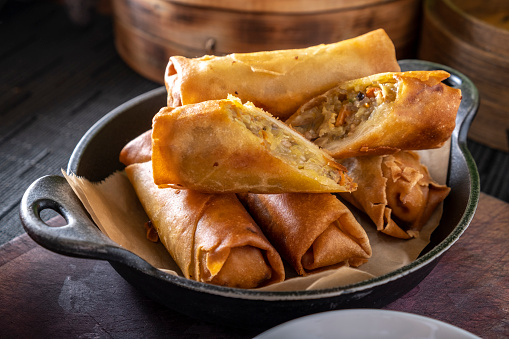 Deep fried spring rolls