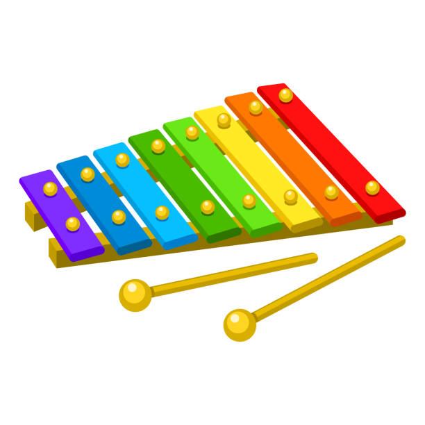 Xylophone Stock Illustration - Download Image Now - Xylophone, Toy,  Drumstick - iStock