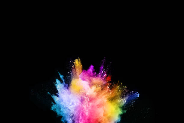 istock abstract colored dust explosion on a black background.abstract powder splatted background,Freeze motion of color powder exploding/throwing color powder, multicolored glitter texture. 1070168950