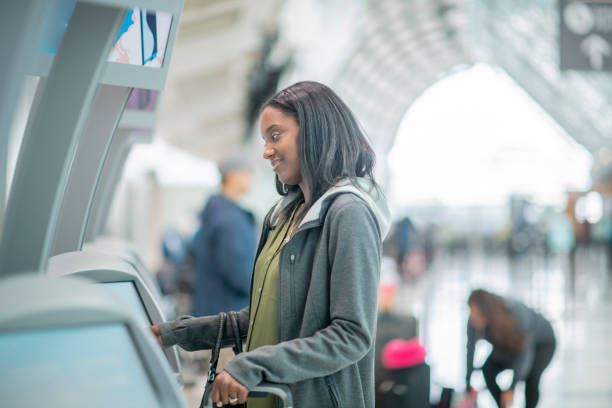 istock Checking in at the airport 1070173060