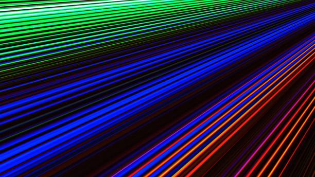 istock Bright light stripes. Colorful geometric background. Glowing stripes and lines. Beautiful abstract graphics. 1070175736