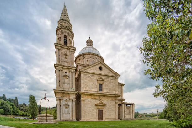 церковь эпохи возрождения мадонна ди сан-биаджо. - madonna di san biagio стоковые фото и изображения