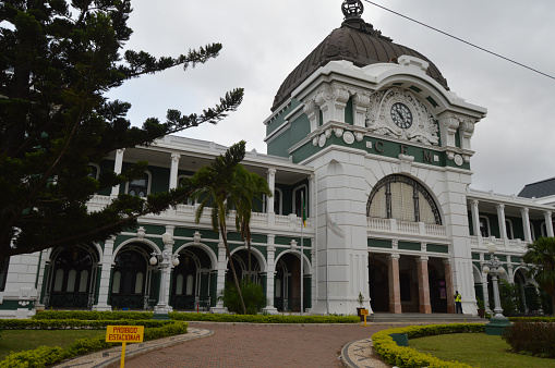 Maputo Central Train Station, Railway Station also known as CFM , Mozambique. Top things to do in Maputo.Voted among top 10 most beautiful train stations in the world. Statue near Maputo train station. Known as Caminho de Ferro de Moçambique