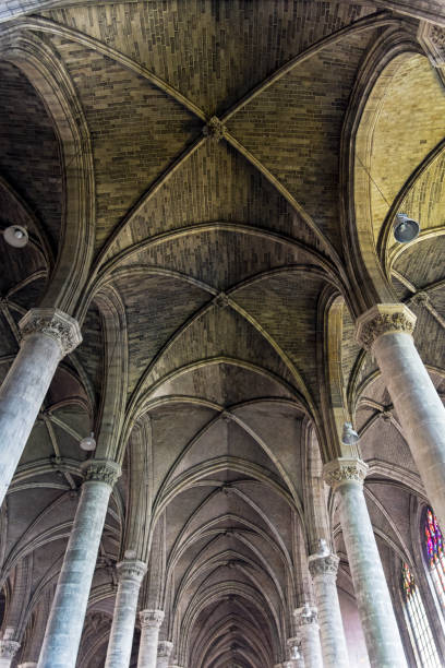 istock Interior of a catholic temple. 1070179402
