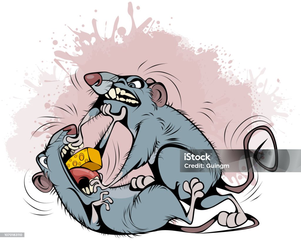 Back Stabbing Rats Cartoon Rats Fighting Over Prey Stock Illustration - Download Image Now - Rat ...