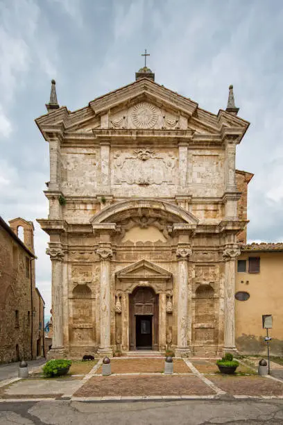 The baroque church of Santa Lucia in Montepulciano, Tuscany, Italy