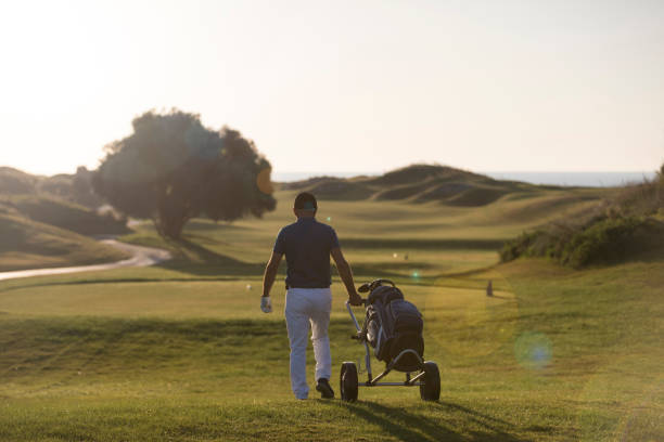 istock Golf player on his way back after the game - Links Golf 1070194592