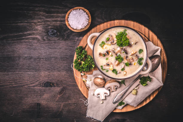 istock Mushroom soup with parsley 1070200528