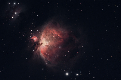 The Orion Nebula photographed from Wachenheim im in Germany.
