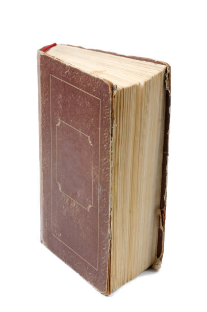 istock A brown book is upright on a white background. 1070220144