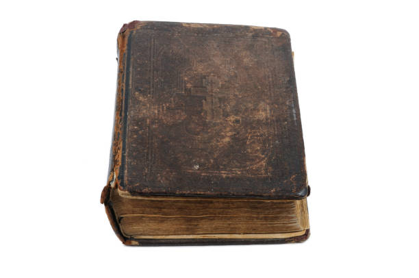 istock Old vintage book isolated on white background. 1070220158