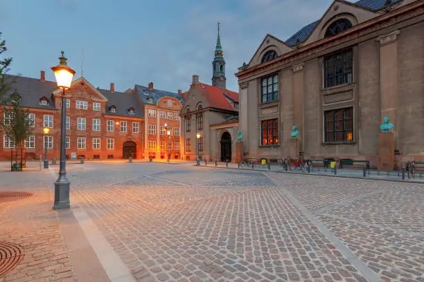 Vector illustration of Copenhagen. University building.