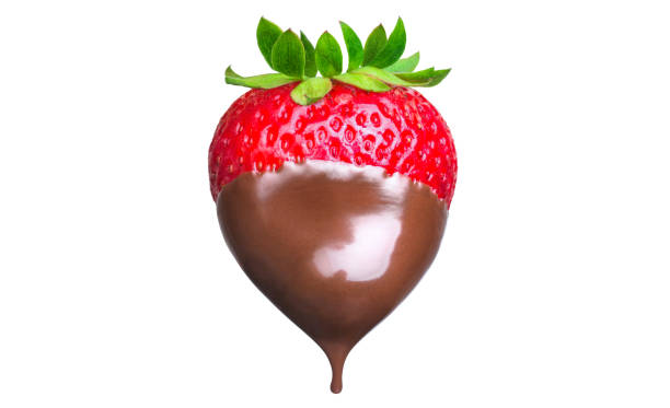 istock Fondue strawberry in hot black chocolate 1070225578