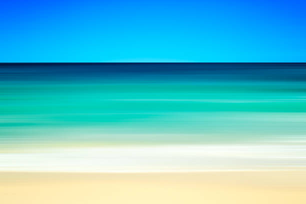 istock Empty sea and beach background with copy space, Long exposure, blur motion abstract background 1070226368