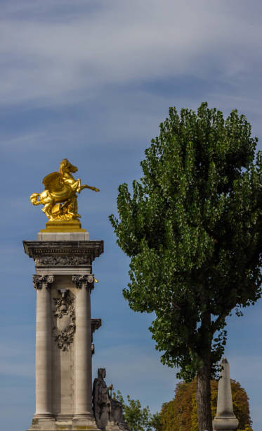 istock Golden statues on Pont Alexandre III, Paris 1070229548