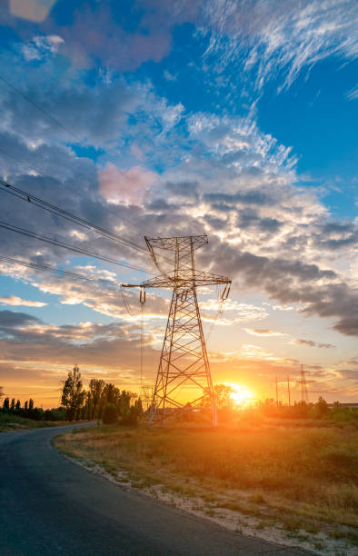 istock High-voltage power lines. Electricity distribution station. high voltage electric transmission tower. Distribution electric substation with power lines and transformers 1070230142