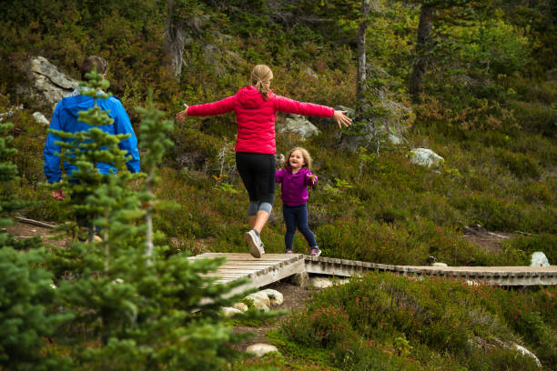istock Family enjoying a hike in the mountains 1070240546