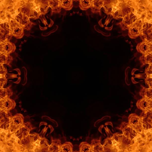 istock 3d abstraction of fire on a black background 1070244702
