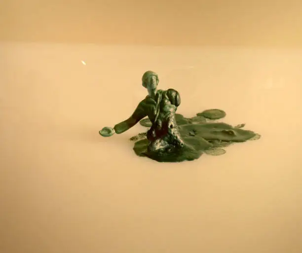 Photo of soldier melting