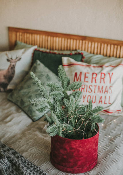 istock Rustic room decoration Christmas parties gift boxes 1070257078