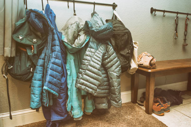 istock Family coats hanging 1070258630