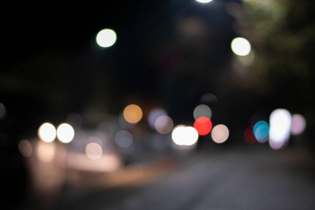 istock Lights in the city with lights blurred background 1070259232