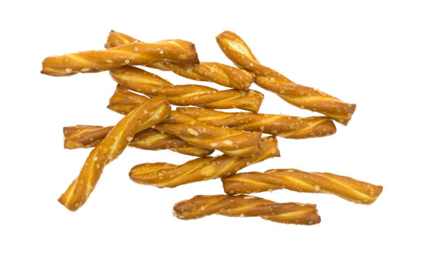 istock Braided pretzels group on a white background 1070272364