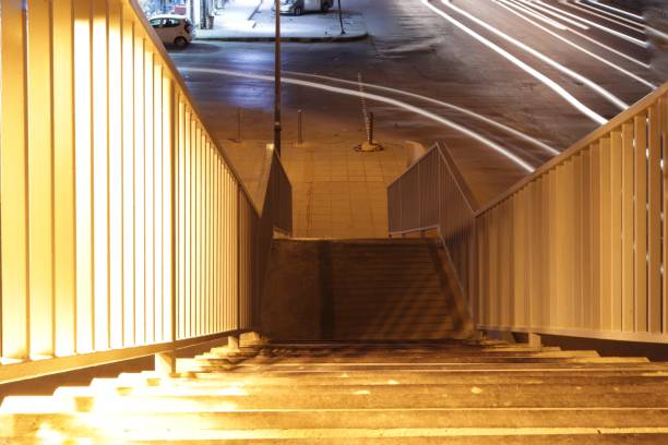 istock Traffic at night inside the city 1070273068