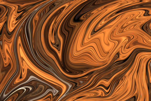 istock Liquify Abstract Pattern With Brown, White And Grey Graphics Color Art Form. Digital Background With Liquifying Flow. 1070295466