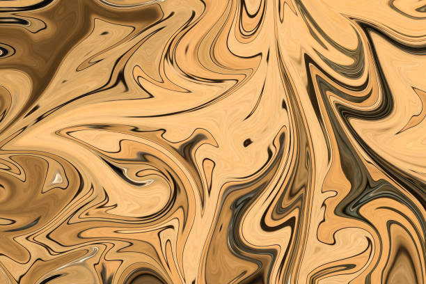 istock Liquify Abstract Pattern With Brown, Green And Black Graphics Color Art Form. Digital Background With Liquifying Flow. 1070298982