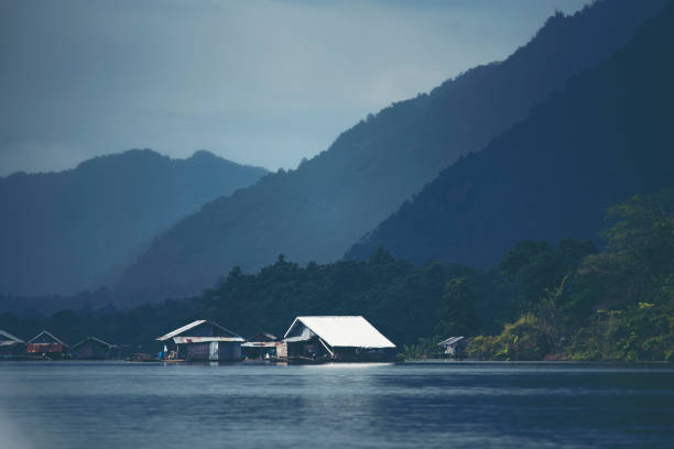 istock tropical lake and mountain, nature view 1070300446