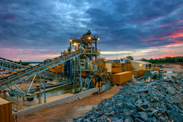 Mining. a large setup infrastructure for mining gold and other minerals in Australia. industrial building stock pictures, royalty-free photos & images