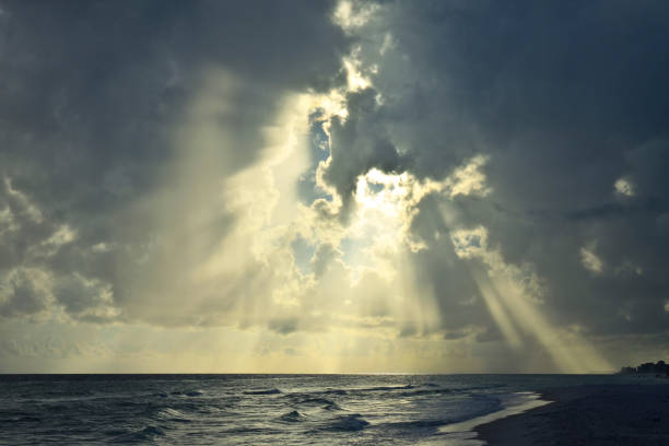 istock Tranquil sea and thunderclouds in sky at Destin Florida 1070310328