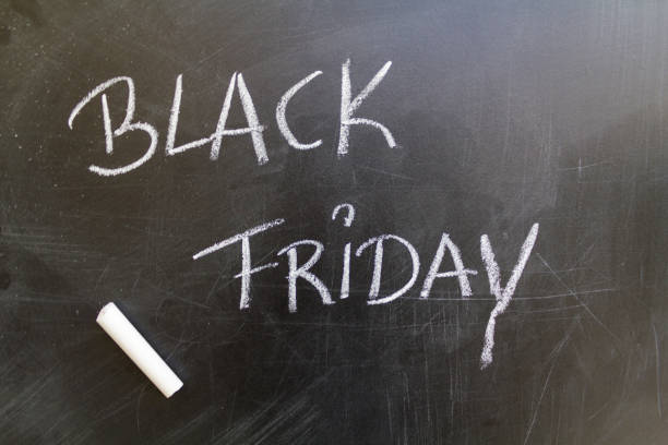 istock Black Friday written on blackboard with white chalk 1070319290