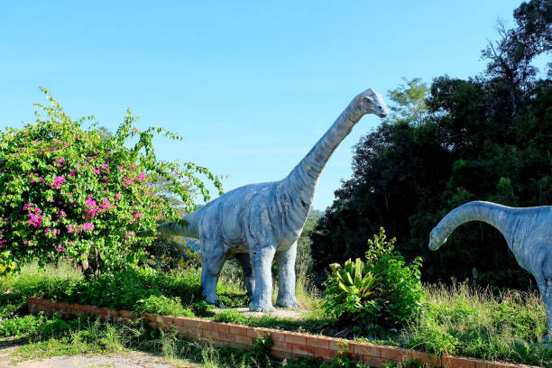 istock Phuwiangosaurus sirindhornae, Dinosaur statue at viewpoint kwan-phayao, Thailand. 1070321434