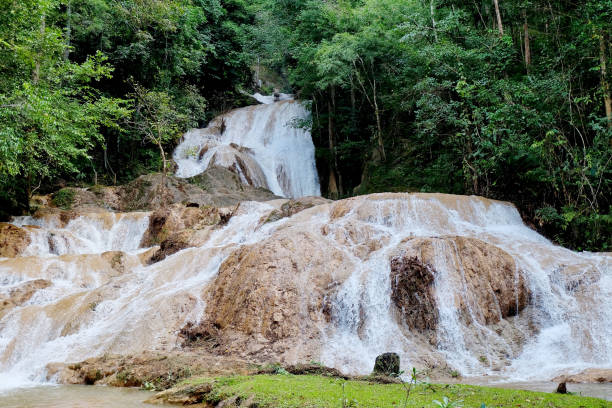 istock Wang kaeo (kaeo) waterfall at Doi Luang National Park, Lampang, Thailand. 1070321462