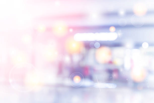 istock Blur shopping mall background with bokeh circle light 1070323864