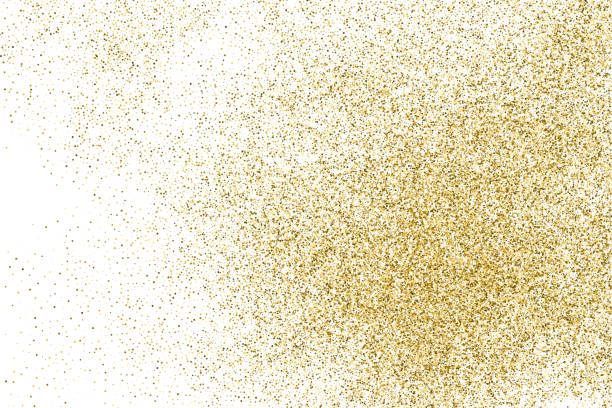 Gold glitter texture vector. Gold glitter texture isolated on white. Amber color background. Golden explosion of confetti. Vector illustration,eps 10. glitter textures stock illustrations