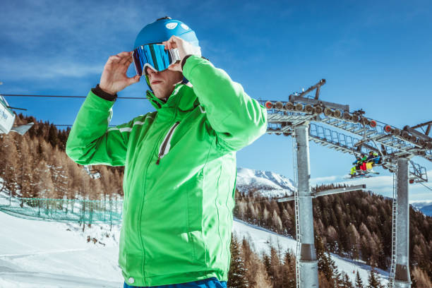 istock skiing in Alps ski resort 1070331046