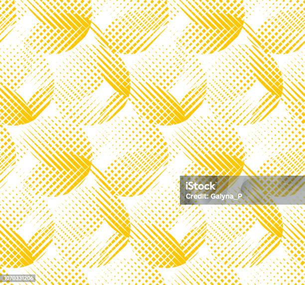 Yellow Pattern Map Raster Effect Yellow Geometric Seamless Pattern Stock Illustration ...