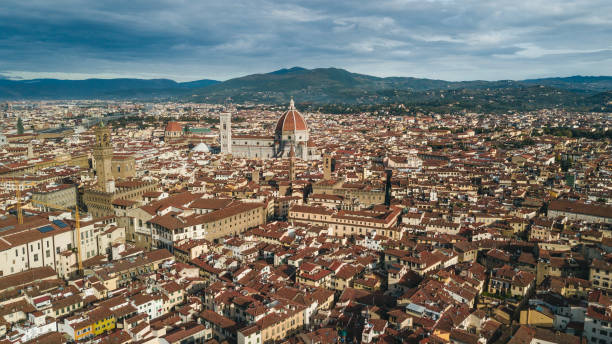 istock Florence landscape, aerial view with drone 1070331460