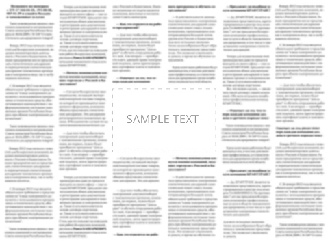 Newspaper sample with copy space for your text on the blurred columns background. Mockup for tabloid. Blurred text of paper columns with blank space for your news. Sample of black and white journal
