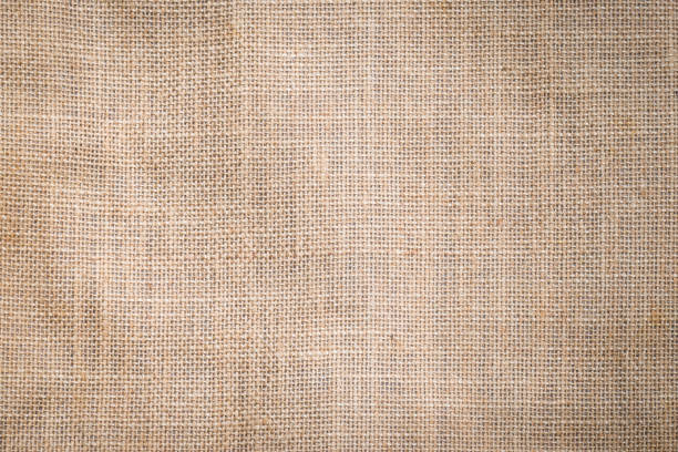 istock Hessian sackcloth woven texture pattern background in light sepia tan beige cream brown color 1070364654