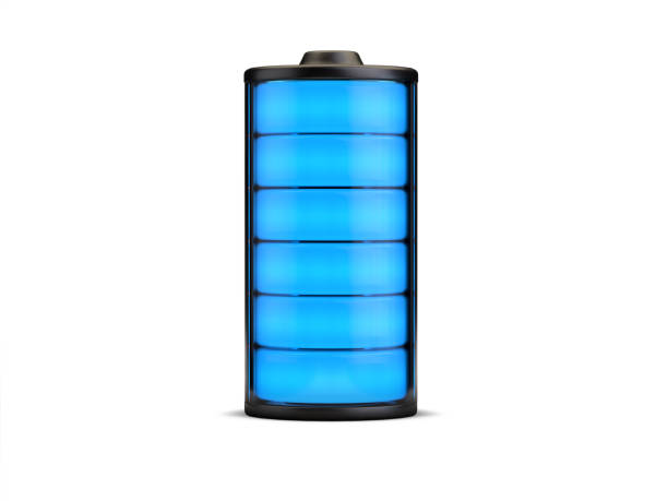 Charge Levels Battery Set,3d rendering,conceptual image.