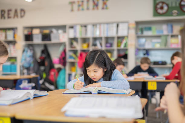 istock A 4th grade girl works at her classroom desk 1070377294