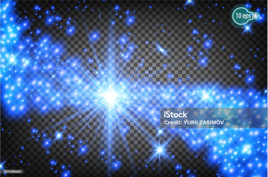 A magical Christmas star on the milky way is a realistic light effect. Isolated Stars Vector. Transparent pattern of glowing stars for the design of Xmas Holiday greeting cards, Happy New Year. A magical Christmas star on the milky way is a realistic light. Isolated Stars Vector Elements. Transparent pattern of glowing stars for the design of Xmas Holiday greeting cards, Happy New Year. Abstract stock vector