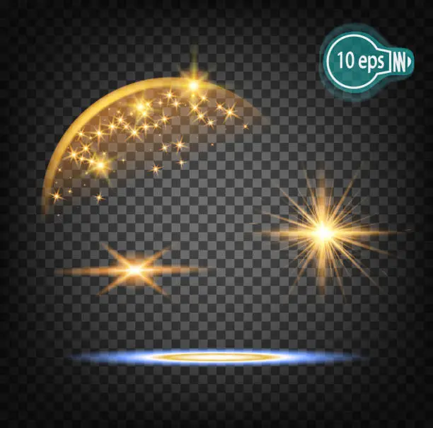Vector illustration of Cosmic glow, Christmas star. In distant space. Concept design for star nebulae isolated on a transparent background. Illustration of a vektor .