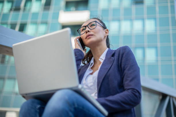 istock Asian woman outside the office 1070392204